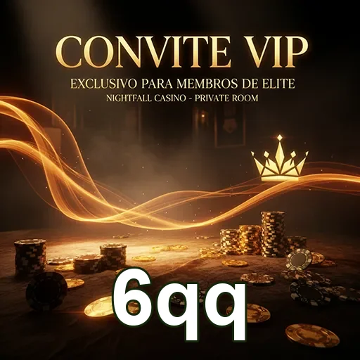 Convite VIP do cassino 6qq com design atraente e informações sobre o evento exclusivo.